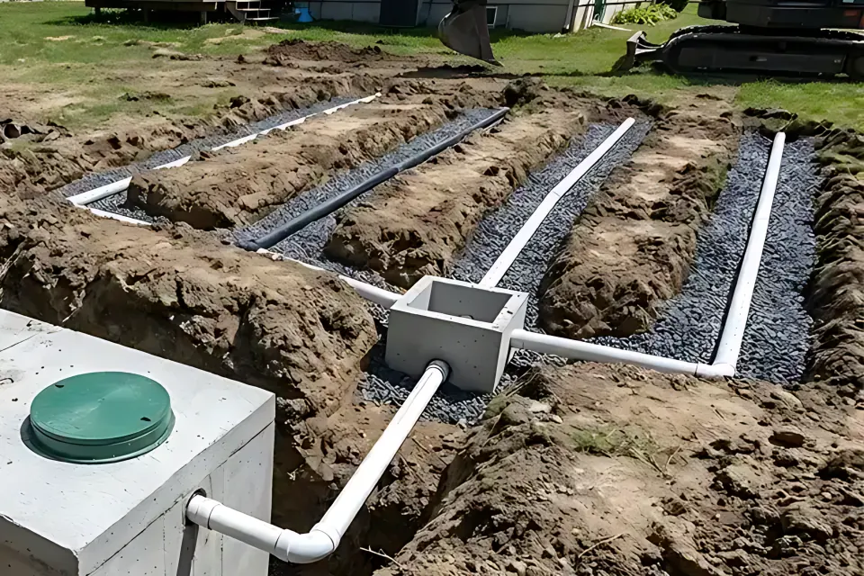 Step 3: Compare washed-stone gravel trenches, plastic leach chambers, and engineered sand mounds.