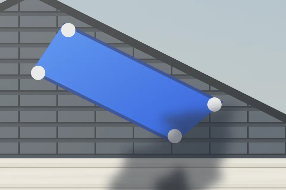 Tarp over the burn: close-up from the illustration above, for step 2, Find where the structure burned.